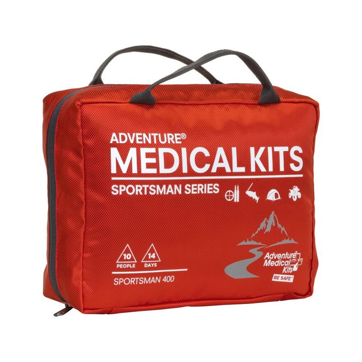 Lead your group far afield on hunting, fishing, snowmobiling, or ATV trips knowing youre prepared if accidents occur. Well-stocked to treat serious injuries far from medical care, the Adventure Medical Kits Sportsman 400 Medical Kit contains enough first aid supplies for ten people headed into the backcountry for up to two weeks. FeaturesIncludes a copy of Wilderness and Travel Medicine: A Comprehensive GuideWoundStop and SWAT-TDetachable Field Trauma KitFind it Fast DesignHospital-Quality SuppliesEasy Care Organization SystemIncludesMEDICATION3 Thermometer, Single Use3 After BiteWipe4 Diamode (Loperamide HCl 2 mg.)8 Aspirin (325 mg.)16 Ibuprofen (200 mg.)8 Acetaminophen (500 mg.)4 Antihistamine (Diphenhydramine 25 mg.)FIRST AID MANUAL1 Wilderness Travel Medicine: A Comprehensive GuideFIEL Sting Relief, Wilderness First Aid, Safety And First Aid, Care Organization, Medical Kit, First Aid Supplies, Club Card, Aid Kit, First Aid Kit