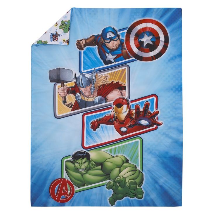 the avengers twin comforter set is shown