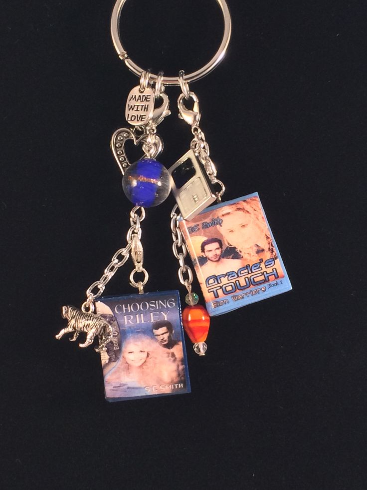 a keychain with various items attached to it