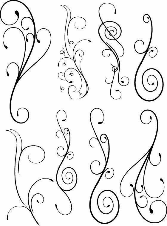 an artistic set of swirls and vines