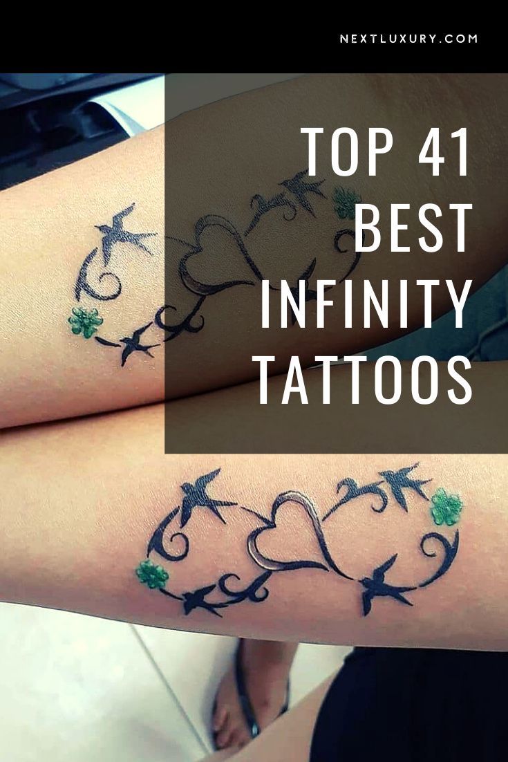 The infinity loop is one of civilization’s most universal symbols.Few characters are as instantly recognizable and full of meaningful as the infinity symbol. Its versatility makes a perfect addition to tattoos, and part of the reason it makes the list of 50+ best tattoo ideas. #tattooideas Family Infinity Tattoos For Women, Infinity Symbol Tattoo Men, Infinity Tattoo Ideas Female, Eternal Tattoo Ideas, Eternity Tattoo Infinity Signs, Infinity Family Tattoo Ideas, Step Parent Tattoo Ideas, Infinity Tattoo With Butterfly, Infinity Butterfly Tattoo For Women