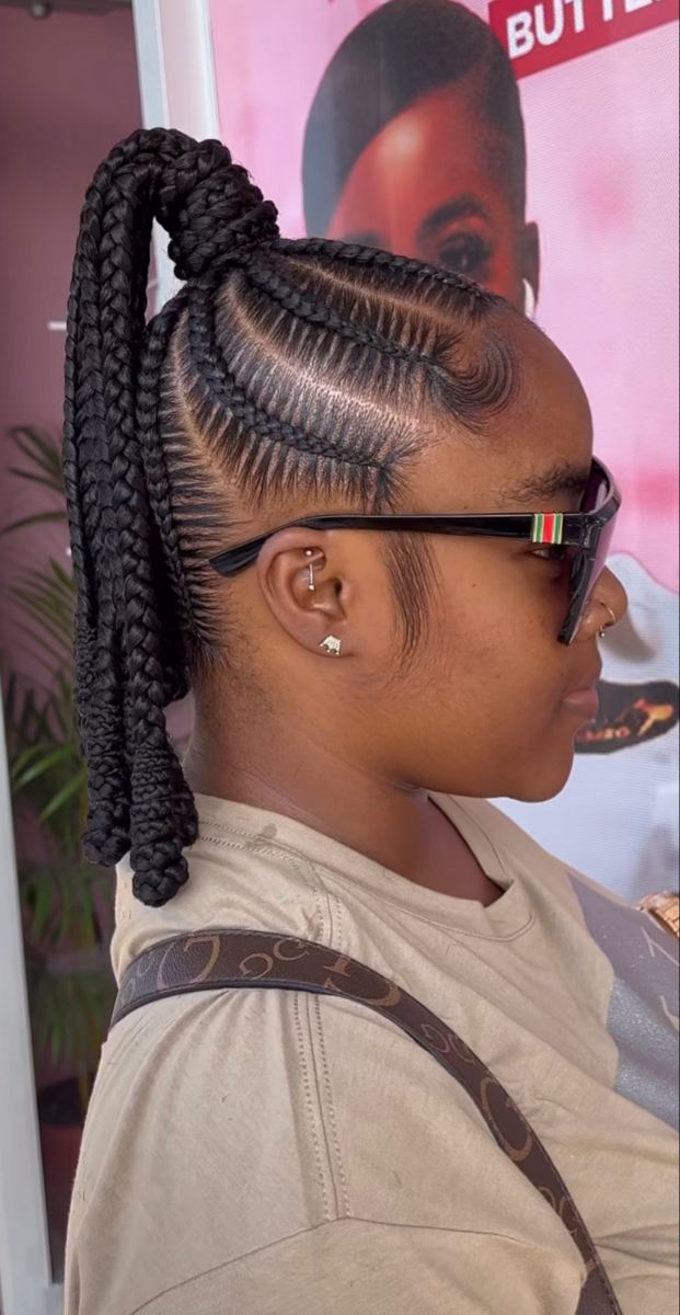 Latest Hair Braids, Cornrows Natural Hair, Cornrows Braids For Black Women, Black Hair Updo Hairstyles, Short Box Braids Hairstyles, Braided Hairstyles For Black Women Cornrows, Big Box Braids Hairstyles, Feed In Braids Hairstyles, Goddess Braids Hairstyles