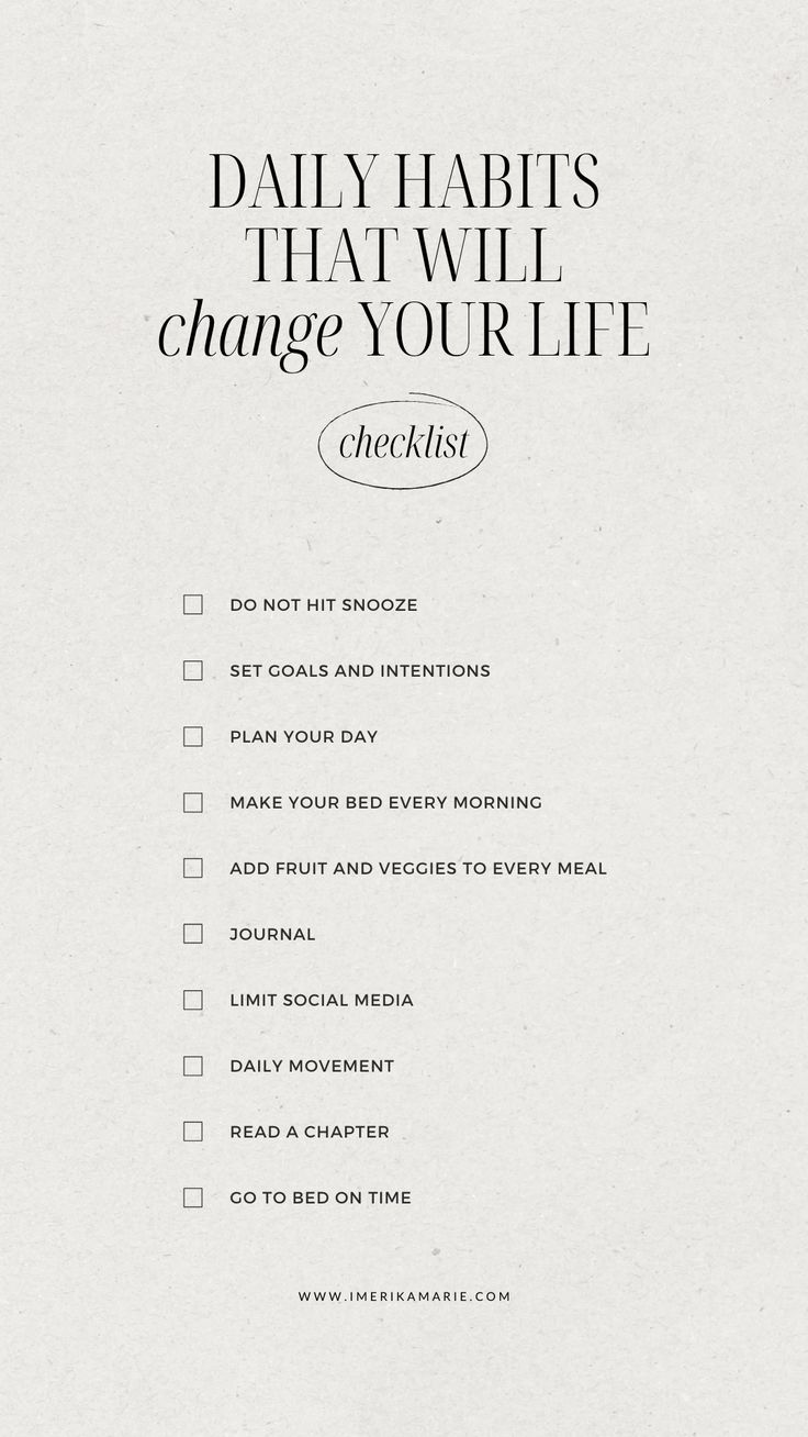 Daily Habits That Will Change Your Life, Things That Will Change Your Life, Daily Healthy Habits Checklist, Habits That Changed My Life, Habits That Will Change Your Life, Daily Check In, Daily Habits To Improve Your Life, Life Reset Checklist, Daily Goals List