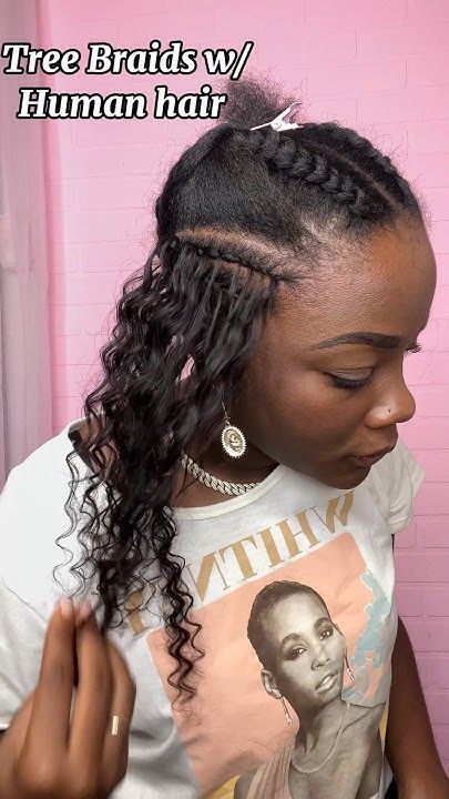 Tree braids using Human hair! #treebraids #bob #blackgirlhairstyles Braid Down Pattern For Crochet Braids, Braids With Human Hair Black Women, Crochet Hair Braids Styles, Treebraids With Human Hair, Tree Braids Hairstyles Wet And Wavy, Short Curly Braids For Black Women, Treebraids Hairstyles, Tree Braids Hairstyles With Human Hair, Crochet Curly Hairstyles For Black Women