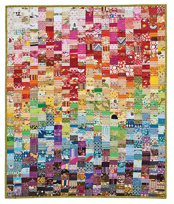 a colorful quilt with lots of different colors