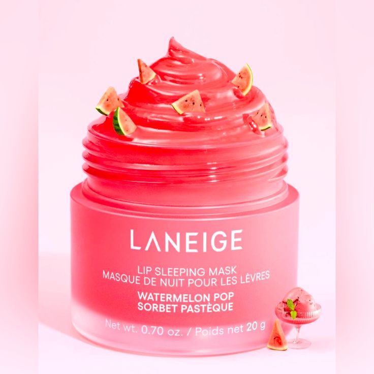 ***Limited Edition*** Brand New, Full Size (20g) Flavor: Watermelon Pop A Leave-On Lip Mask That Delivers Intense Moisture And Antioxidants While You Sleep With Berry Fruit Complex, Murumuru Seed, And Shea Butter. Skin Type: Normal, Dry, Combination, And Oily Skincare Concerns: Fine Lines/Wrinkles, Dryness, And Dullness This Iconic, Fan-Fave Pout Perfector Is A Special Intensive-Care Mask For Lips. With Nourishing Berry Fruit Complex, Murumuru Seed, And Shea Butter, This Hydrating Lip Mask Deliv Watermelon Pops, Preppy Makeup, Sephora Skin Care, Laneige Lip Sleeping Mask, Perfect Skin Care Routine, Pretty Skin Care, Skin Care Items, Lip Sleeping Mask, Oily Skin Care