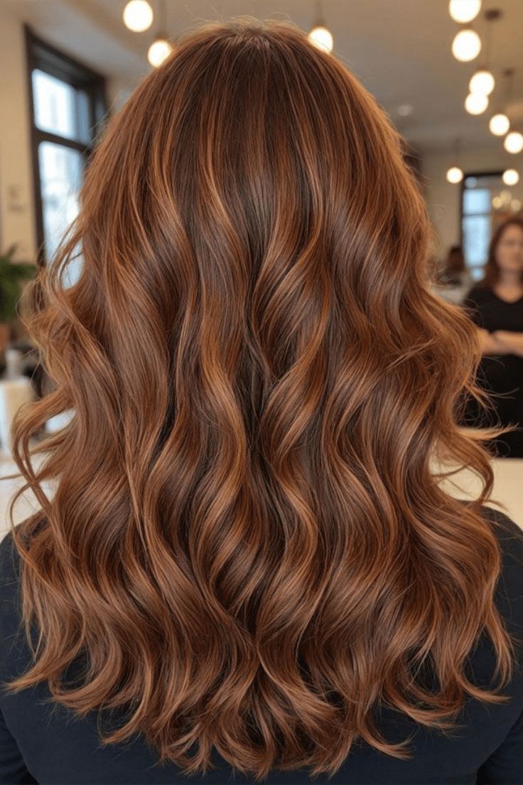 Brown And Cinnamon Hair Color, Cinnamon Hair Colour, Red Chestnut Hair Color, Chestnut Copper Hair, Highlights For Reddish Brown Hair, Cinnamon Copper Hair, Caramel And Copper Highlights, Brown Hair With Reddish Highlights, Caramel Fall Hair