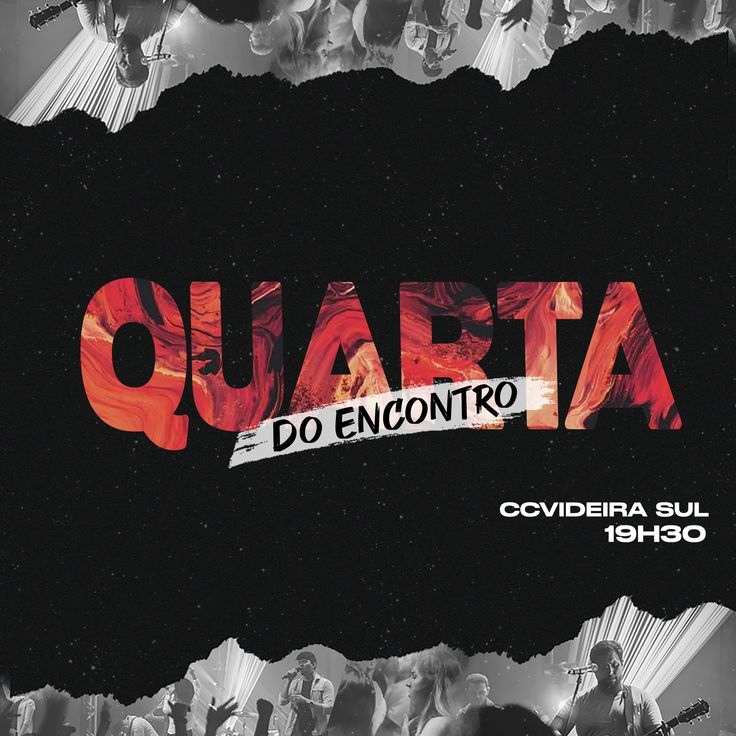 the poster for quarta do encontroo is shown in black and white