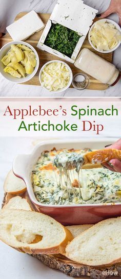 an appetizer's spinach artichoke dip recipe