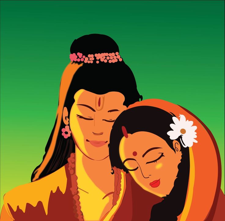 Illustration of Lord Ram and Sita ji Ram Sita Image Drawing, Ram Sita Cartoon Drawing, Sita Ram Cartoon Images, Ram Ji Sita Ji Drawing, Ram Ji Painting Easy, Ram Sita Painting Easy, Shree Ram Aesthetic Wallpaper, Ram And Sita Wallpaper, Ram Sita Cartoon Images