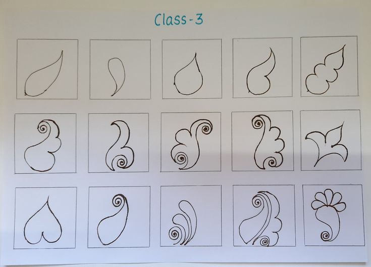 a sheet of paper with different shapes and lines on it, including the letter s