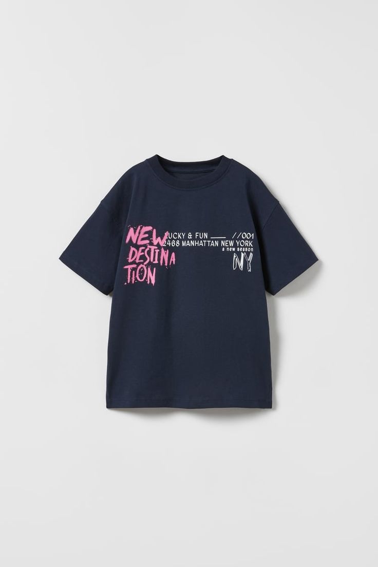 New York Clothes, Neon Graffiti, Zara Tshirt, Streetwear Tshirt Design, New York T Shirt, Fox Shirt, Zara Boys, Skate T Shirts, Zara T Shirt