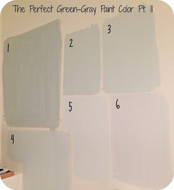 the perfect green - gray paint color for painting walls and floors is 5 shades per square