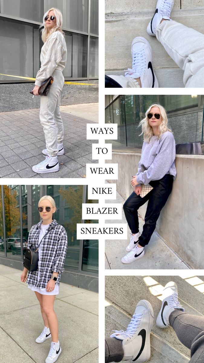 Nike blazer sneakers on person outfit ideas for sneakers High Tops Sneakers Outfit, Casual Nike Sneakers, Nike Mids Outfit, High Top Nike Shoes Outfit, Fall Fits With Nike Blazers, Women Nike Blazer Mid 77 Outfit, High Tops Nike Outfit, 77 Blazers Shoes Outfit, Nike Blazer Mid '77 High Top Sneaker Outfit