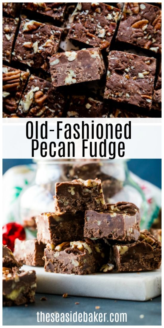 old - fashioned pecan fudge is an easy dessert that's ready to be eaten