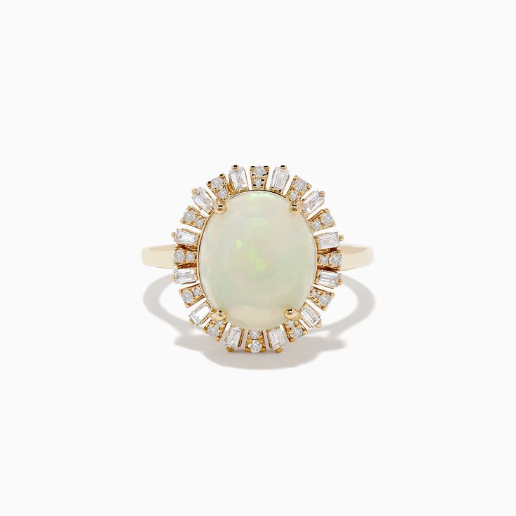 Classic Luxury Yellow Gold Opal Ring, Opal Diamond Ring, Pretty Wedding Dresses, Princess Room, Opal Ring Gold, Jewelry Accessories Ideas, Soft Classic, Effy Jewelry, Accessories Ideas