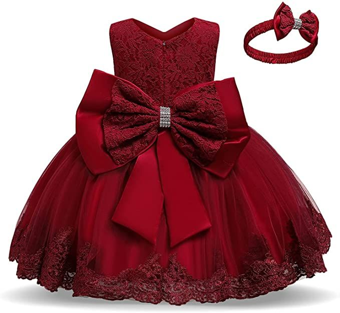 Amazon.com: NNJXD Girls' Tulle Flower Princess Wedding Dress for Toddler and Baby Girl: Clothing, Shoes & Jewelry Baby In Wedding Dress, Girls Baptism Dress, Baptism Dress Baby Girl, Baby Birthday Dress, Girls Birthday Party Dress, 1st Birthday Dresses, Toddler Party Dress, 파티 드레스, Newborn Girl Outfits