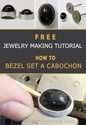 the instructions for how to make an easy jewelry making kit with cabochon beads