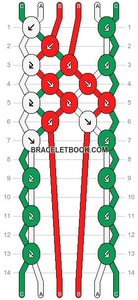 the diagram shows how many different types of beads are arranged in order to make it look like