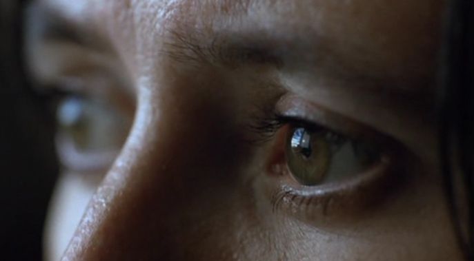 a woman's eyes are shown in close up