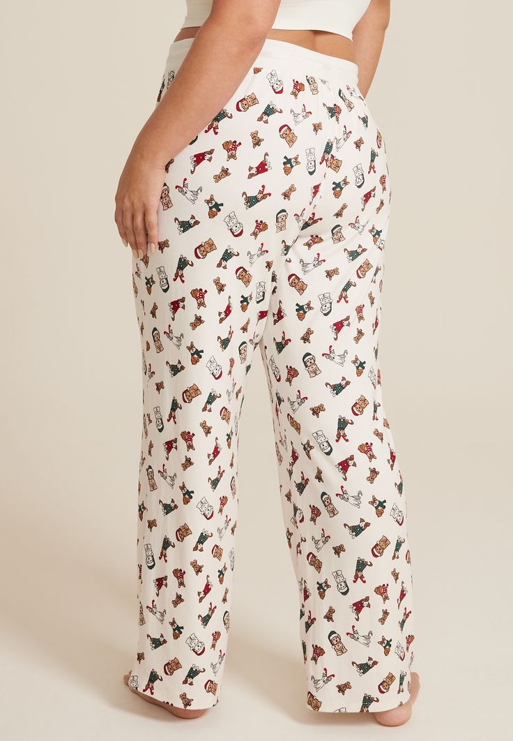 Plus Size Holiday Pets Hacci Wide Leg Pajama Pants - Materials & Care:imported - 95.5% polyester 4.5% spandex - machine wash New Jeans Top, Wide Leg Pajama Pants, Plus Size Holiday, Maurices Plus Size, Maternity Pajamas, Maurices Jeans, Skirt Crop, Curvy Jeans, Maternity Shops