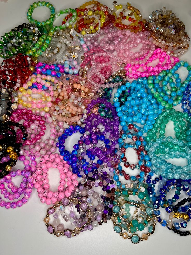 Body Jewelry Diy, Bracelet Business, Marble Bracelet, Girly Bracelets, Colorful Bead Bracelets, Dope Jewelry Accessories, Crystal Bead Jewelry, Bracelet Inspo, Wrist Jewelry