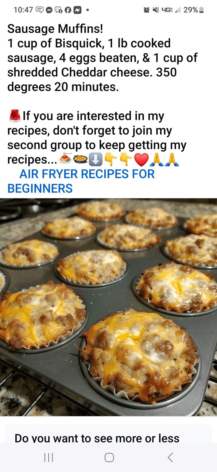 an image of some food in a muffin tin on the internet, and it's captioning