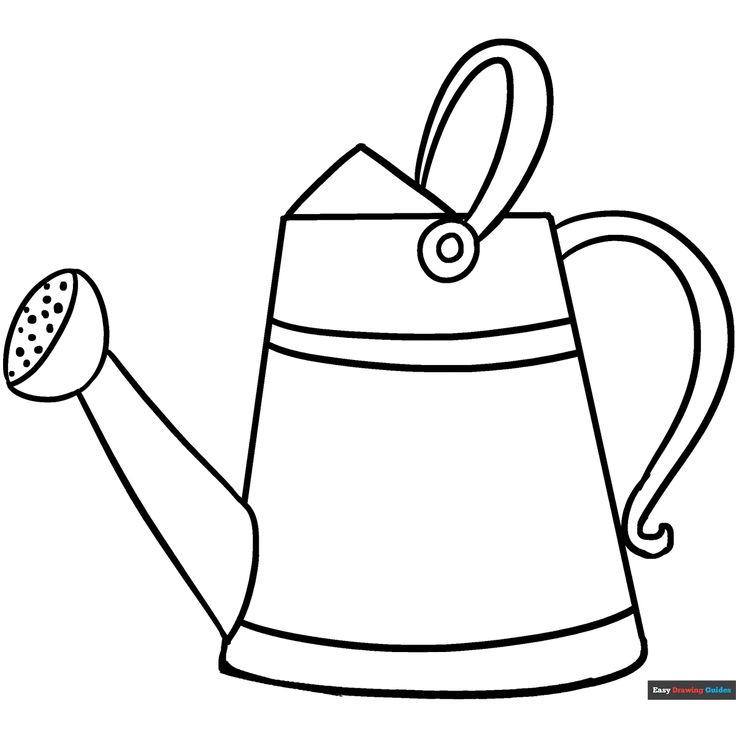 Free Watering Can Coloring Page for Kids Watering Can Coloring Page, Watering Can Template Free Printable, Watering Can Printable, Watering Can Template, Spring Coloring Pages For Kids, Printable Spring Coloring Pages, Flower Coloring Sheets, Easy Drawing Guides, Garden Coloring Pages