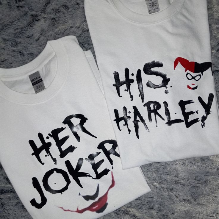 2pc Set His Harley Her Joker Couples Matching Tshirts Couples Anniversary Gifts Unique Gifts For Him Gifts For Her Adult Unisex Tshirt Customize Your Own Tshirt Message Both Sizes Ty Funny Couples Shirts Hilarious, Couples Tshirt Ideas, Shirt Ideas For Couples, Matching Stuff For Couples, Matching Tshirt Couple, Bf And Gf Matching Outfits, Cute Couple Clothes, Matching Outfits Couples, Couple Clothes Matching Outfits