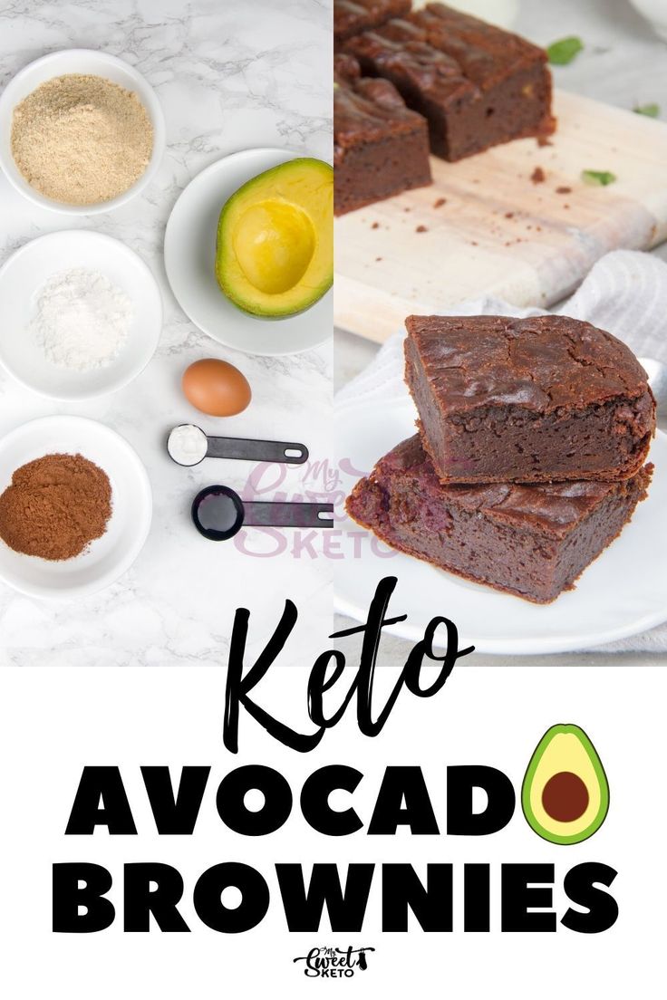 the keto avocado brownies recipe is ready to be eaten and served