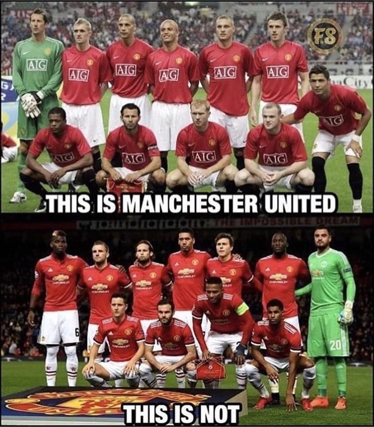 the manchester united team before and after their match