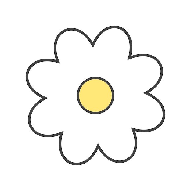 a white flower with yellow center on a white background