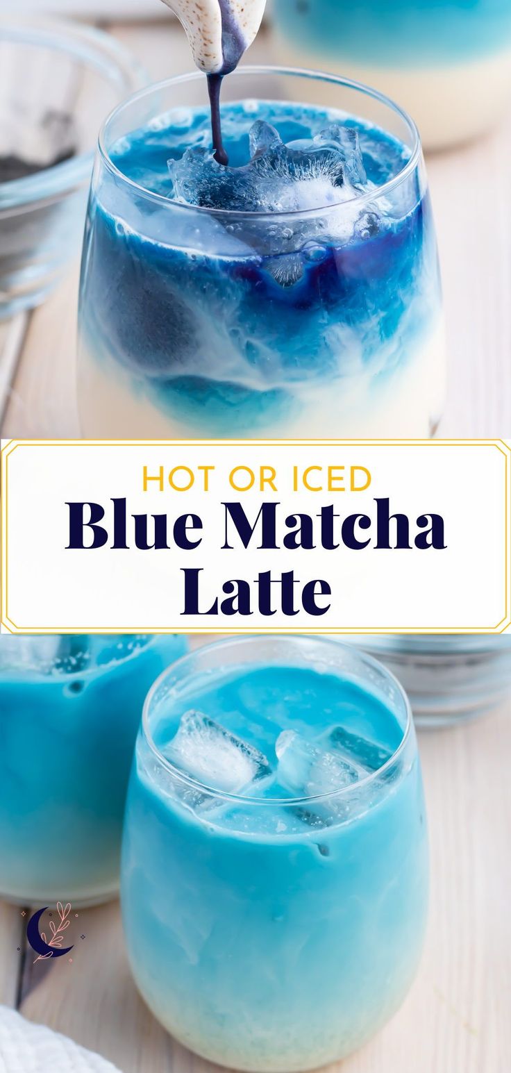 blue matcha latte is an easy and delicious drink that's ready to be eaten