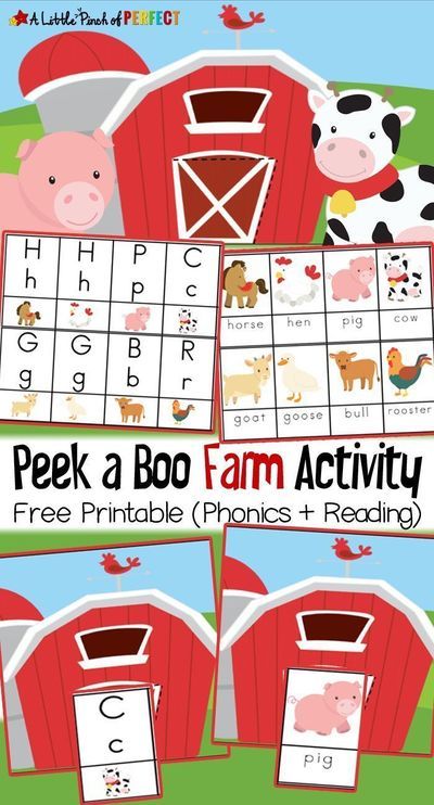 farm animals and barnyards printable activities for kids