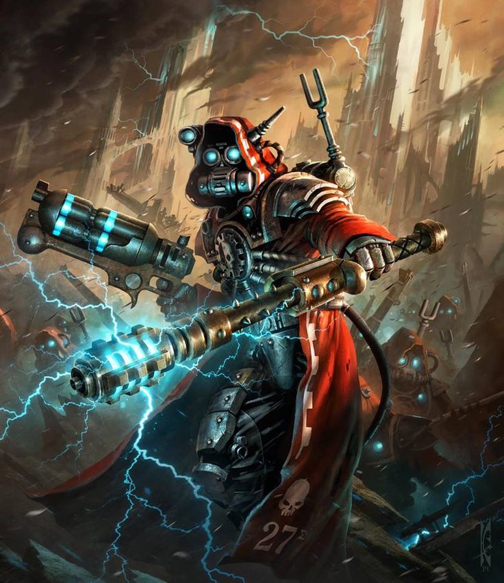 Here is something from the Warhammer 40k... - Raymond Swanland (Official) Tech Priest 40k, Tech Priest, Warhammer 40k Factions, Fantasy Western, Alternative History, Adeptus Mechanicus, 40k Art, 40k Artwork, Warhammer 40k Art