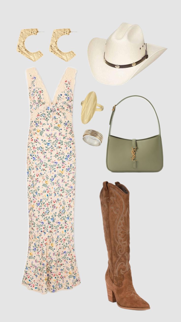 #beauty #outfitinspo #country #western Vestidos Country, Traje Cowgirl, Look Boho Chic, Bota Country, Fest Outfits, Country Style Outfits, Rodeo Outfits, Nashville Outfits, Western Style Outfits