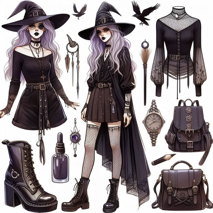 Pagan Outfits Witches, Mage Outfit Design, Witchcore Clothes, Witchcraft Outfits, Witch Aesthetic Clothes, Witchcore Aesthetic Outfits, Witchy Aesthetic Outfit, Witchcore Fashion, Goth Outfits Aesthetic