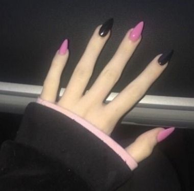 Everything okay? #nailart #nailideas Unghie Nail Art, Goth Nails, Edgy Nails, Grunge Nails, Black Nail, Fire Nails, Dream Nails, Funky Nails, Pretty Acrylic Nails