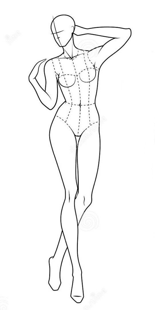 a woman's body is shown with lines on it