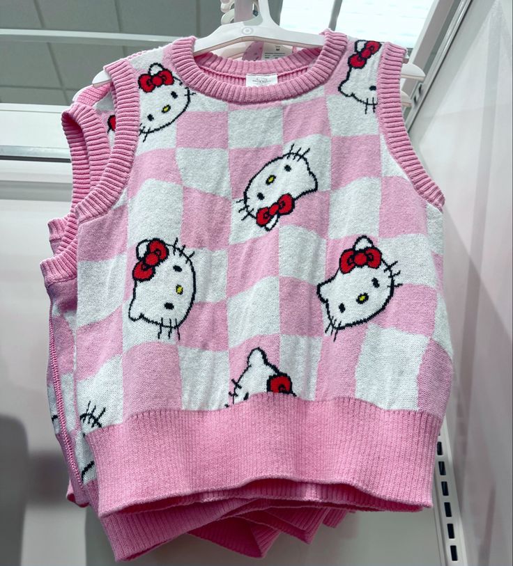 the Hello Kitty Sweater, Kuromi Clothes, Sanrio Clothes, Sanrio Stuff, Hello Kitty Toys, Roblox Clothes, Kitty Clothes, Hello Kitty Clothes, Hello Kitty Aesthetic