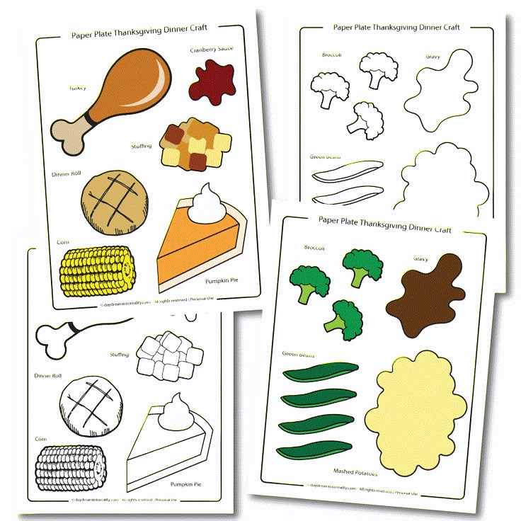 three coloring pages with different shapes and food items in the same color, including broccoli