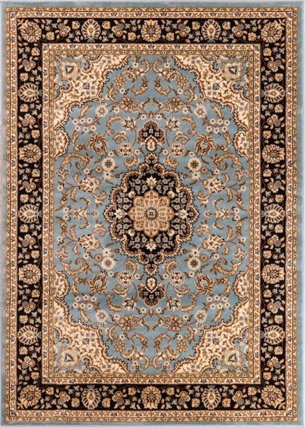 Medallion Kashan Rug Area Rug Sets, Kashan Rug, Light Blue Rug, Modern European, 5x7 Area Rug, Light Blue Area Rug, Well Woven, Warm Red, Traditional Area Rug