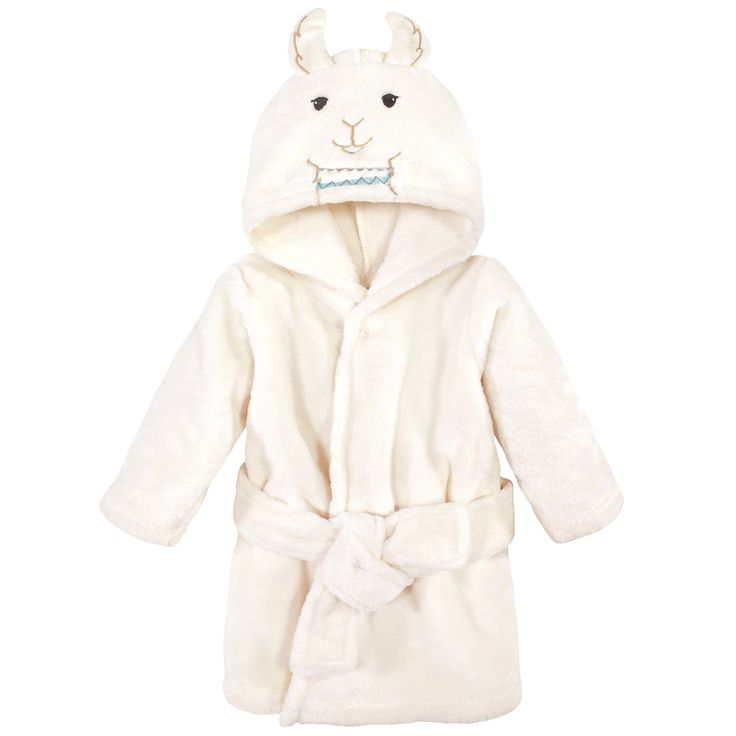 Little Treasure plush bathrobe offers a cozy way to warm up from bath time or around the house. Hooded bathrobe offers baby extra warmth. Made of super soft plush fabric, this robe is so warm and cozy. With cute animal character, your babe will love dressing up in this. Added waist tie to keep robe closed. Fits 0-9 Months Cute Animal Character, Llama Face, Llama Plush, Plush Robe, Hooded Robe, Cute Llama, Baby Unisex, Baby Gender, Wearable Blanket