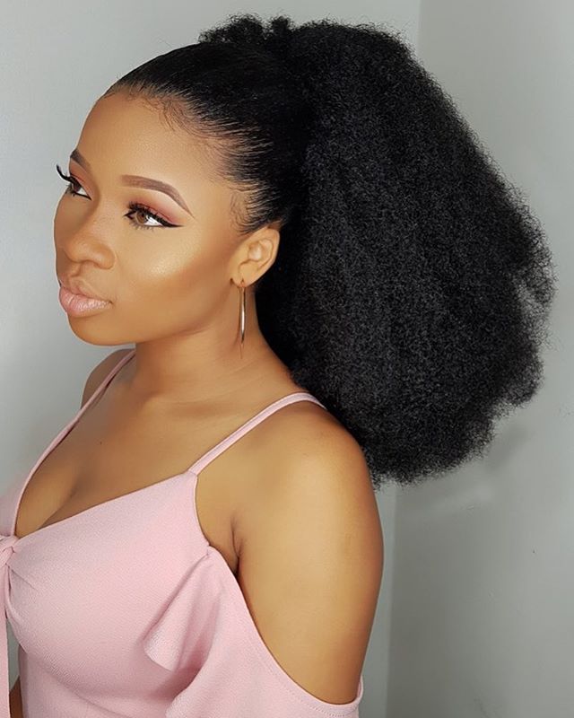 Nigerian Hair, Honey Blonde Ginger, Packing Gel, Easy Ponytail Hairstyles, Afro Ponytail, Easy Ponytail, Wigs Black, Afro Puffs, Natural Girl