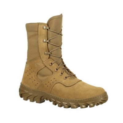 The Rocky Men's S2V Enhanced Jungle Puncture-Resistant Military Boots are a Coyote Brown military boot made in the USA, Berry-Compliant, uniform-compliant (AR 670-1) and GSA-approved. The men's military boots also feature other great performance and comfort features that support you and your mission. These military boots are puncture-resistant to protect you from stepping on sharp objects. Berry Compliant, Uniform Compliant (AR 670-1) and meets ASTM F2413 puncture resistant standards 1 year limi Brown Military Boots, Ankle Stability, Jungle Boots, Rocky Boots, Usa Military, Tactical Shoes, Tactical Boots, Sharp Objects, Military Boots