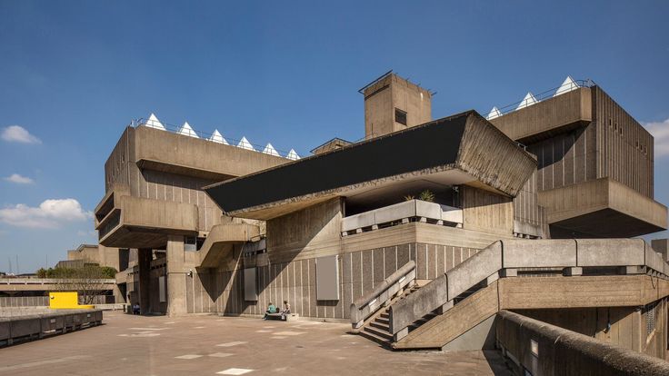 an architectural building with stairs leading up to it