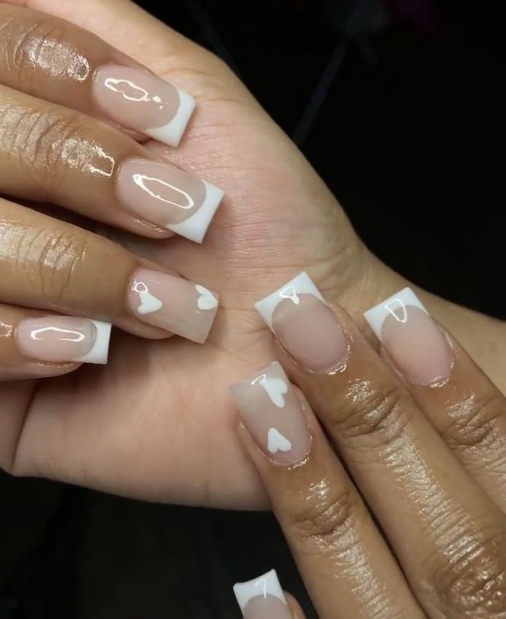 Cute Medium Acrylic Nails French Tip, Short Square Acrylic Nails Valentines, Nail Art 3d, Work Nails, Simple Acrylic Nails, French Acrylic Nails, Short Square Acrylic Nails, Long Square Acrylic Nails, Acrylic Nails Coffin Short