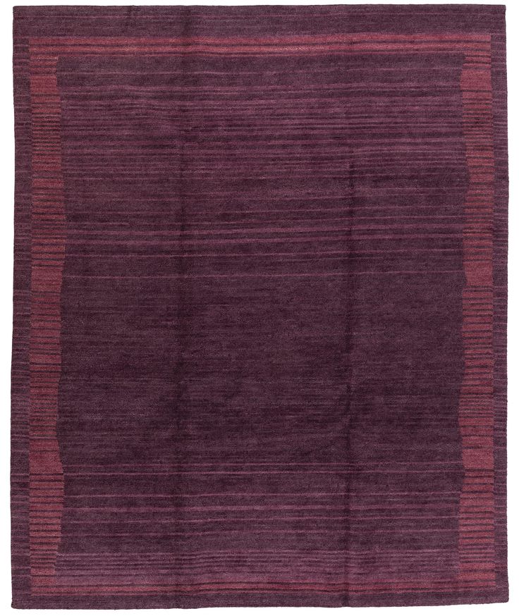 a purple and red rug with horizontal stripes