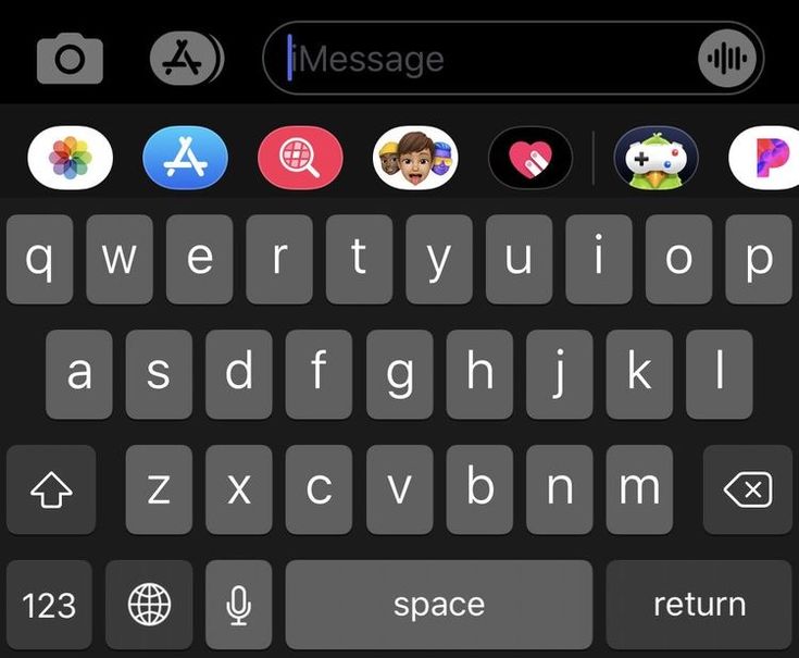 an iphone keyboard with several different icons on the keys, including numbers and symbols for each letter