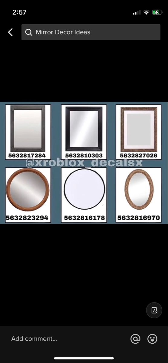 an image of different mirrors and frames on a cell phone with the text mirror decor ideas